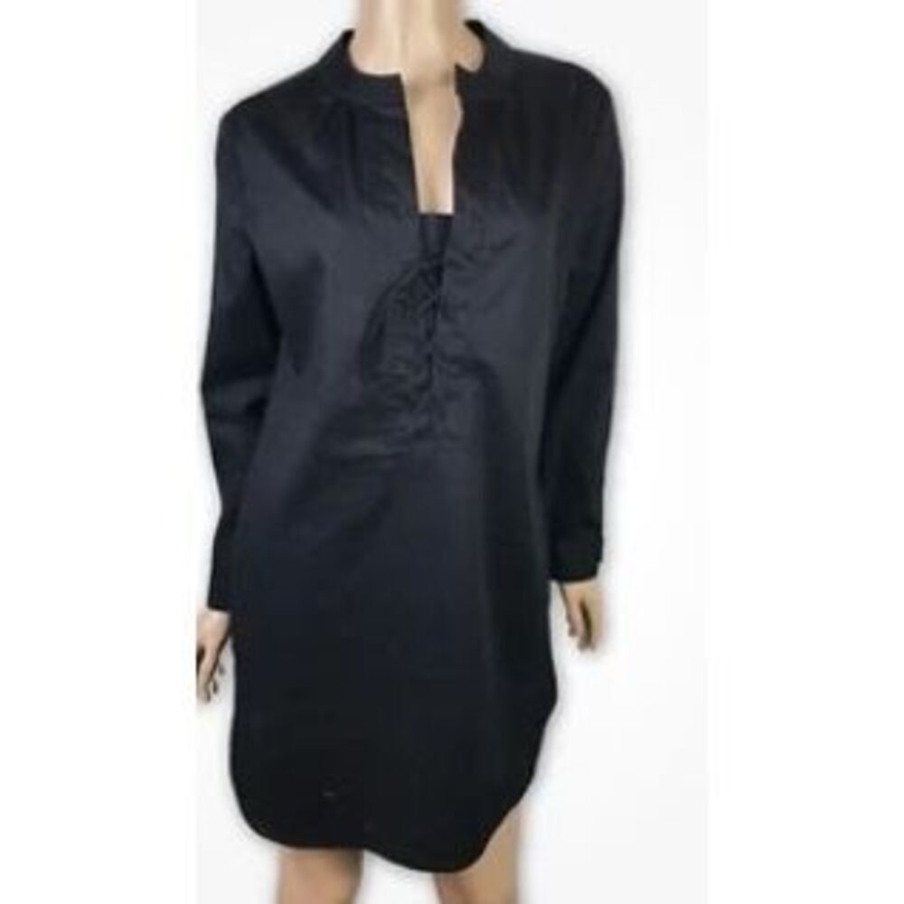 Piamita 100% Pima Cotton Shift Dress in Black NWOT Size Small